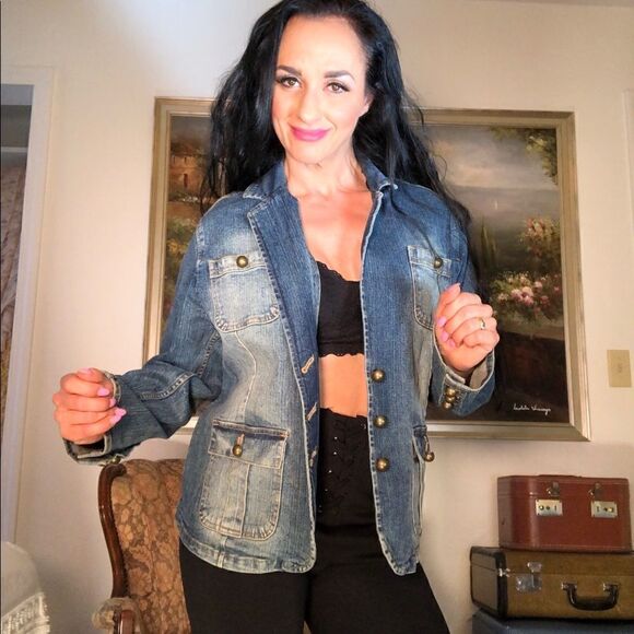 Faded Gloria denim embroidery jacket - Picture 2 of 8